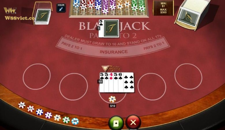 Hướng dẫn chơi Blackjack tại W88